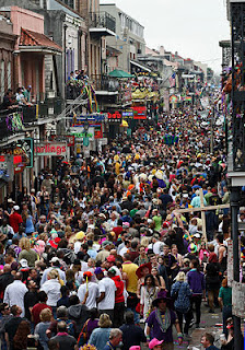 Mardi Gras revellers in full bloom Mardi Gras party